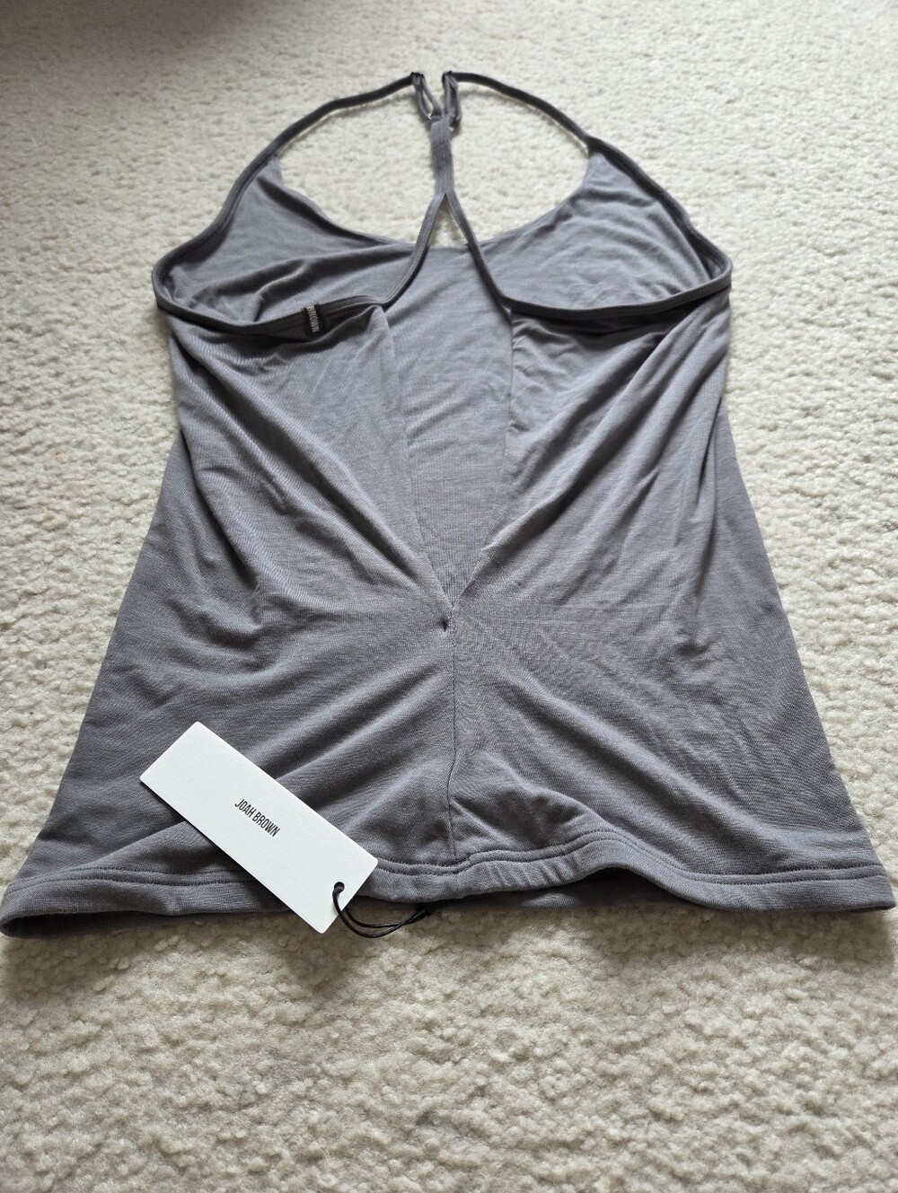 Joah Brown Gray Racerback Halter Tank Top - Picture 4 of 4